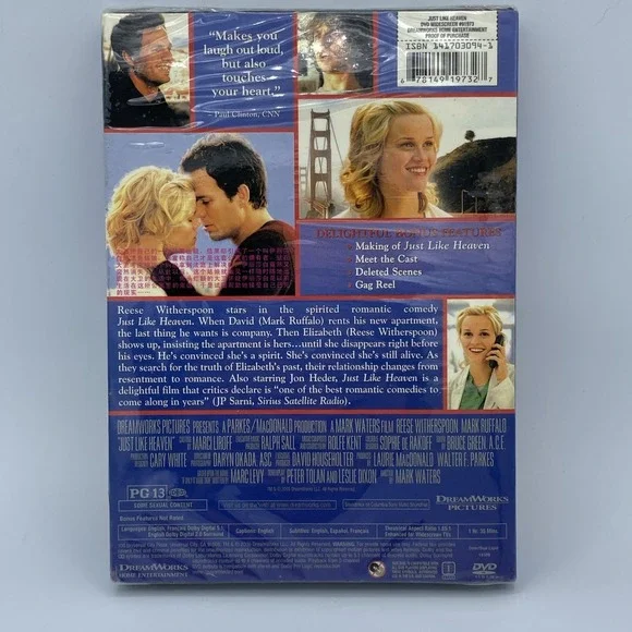 Just Like Heaven Widescreen DVD 2006 Reese Witherspoon, Mark Ruffalo Sealed - Picture 2 of 7